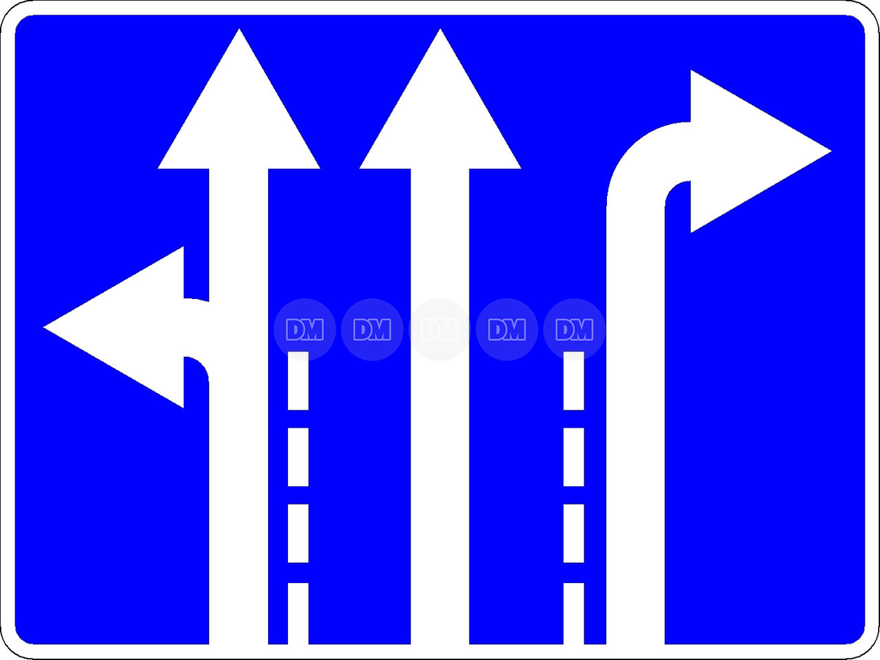 Дорожный знак 5.15.1 Направления движения по полосам - купить в  интернет-магазине Дорожный маркет
