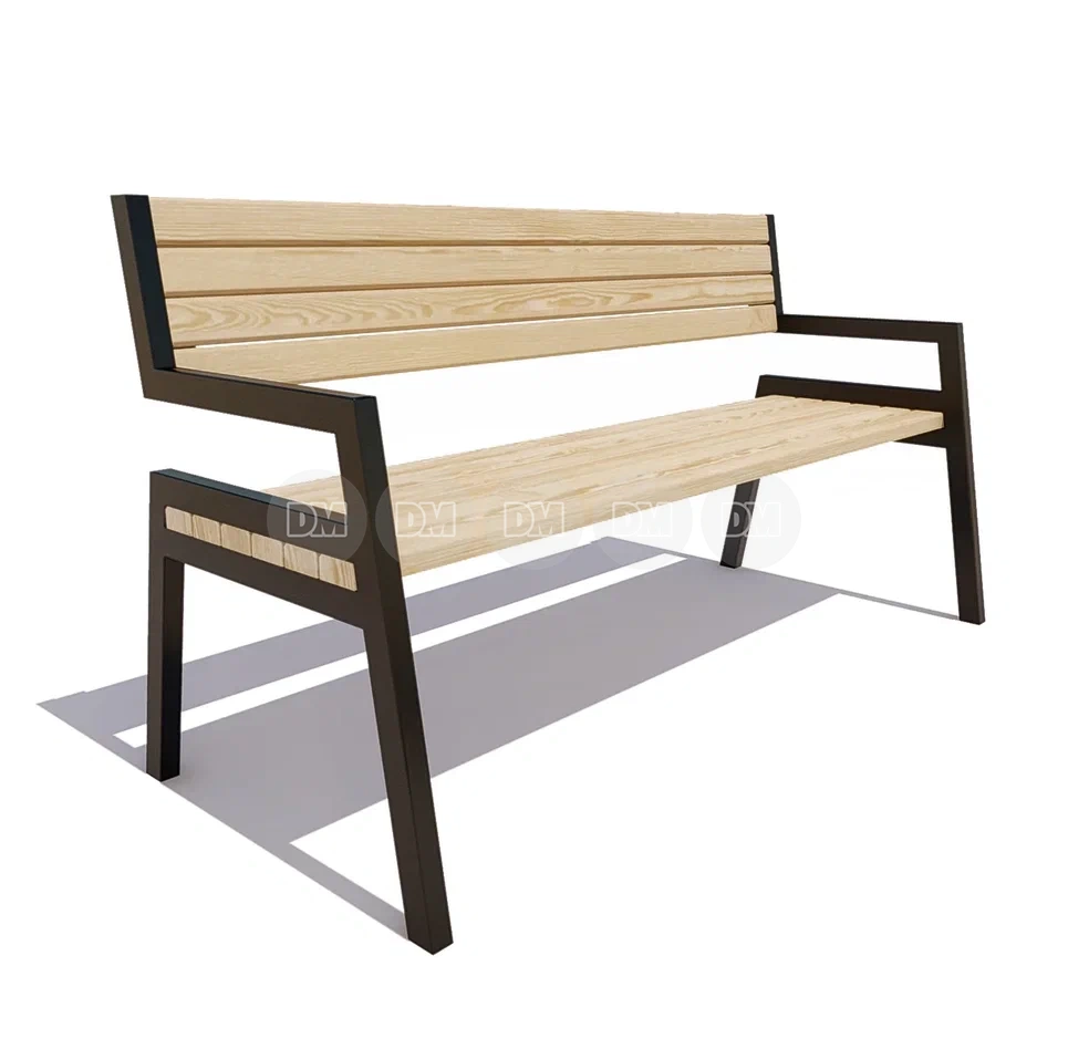 скамейка парковая со спинкой деревянная