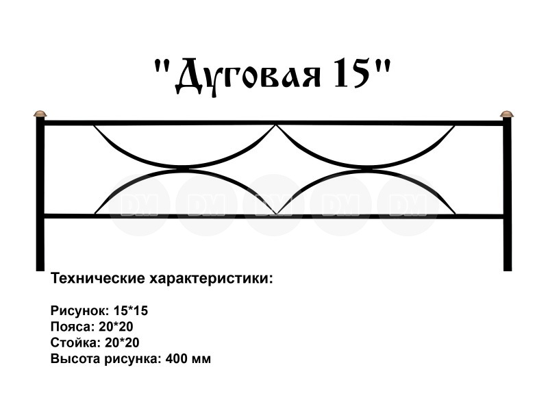 Узоры на оградку для могилы простого образца